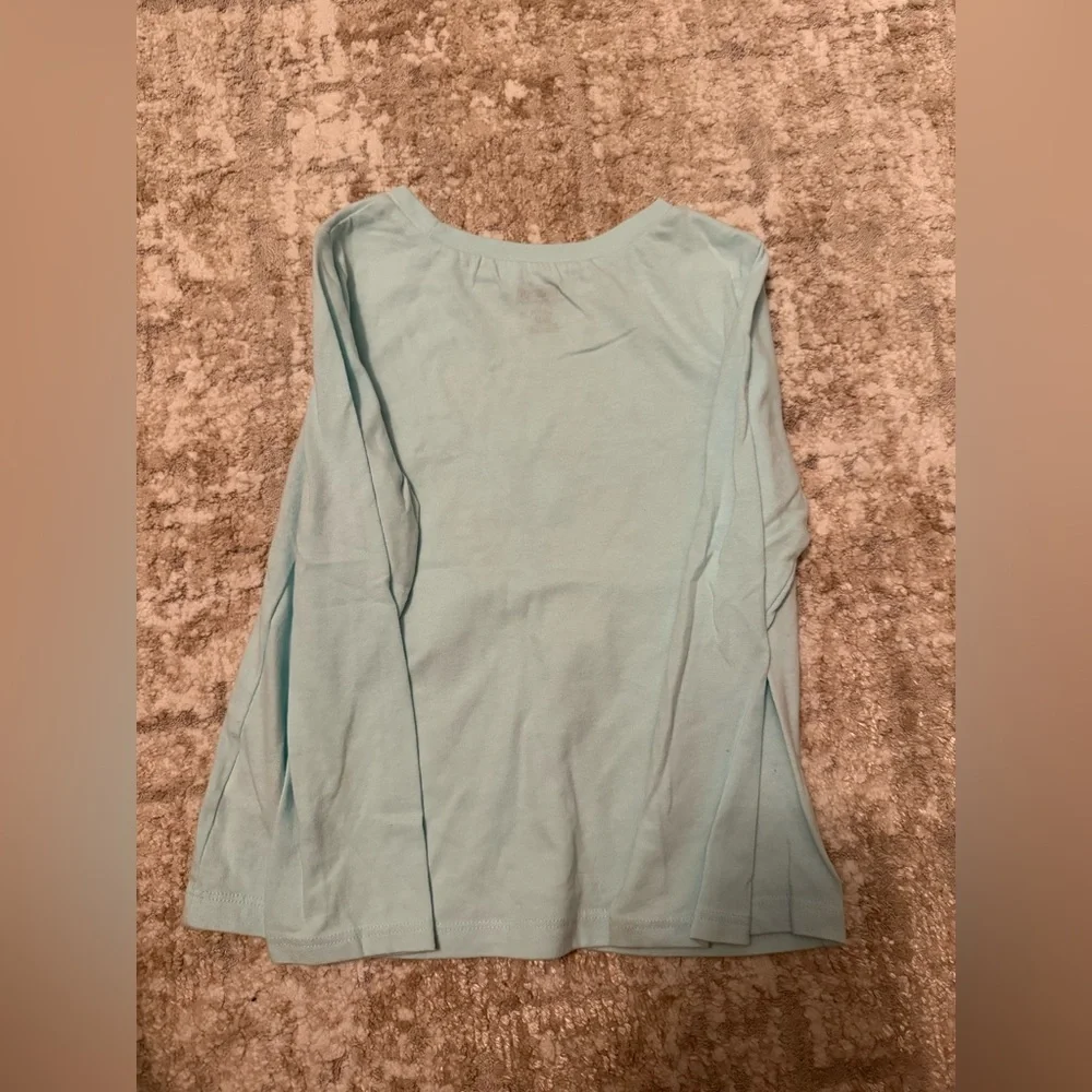 OshKosh B'gosh Light Blue Long Sleeve Gem Graphic Top size 6/7